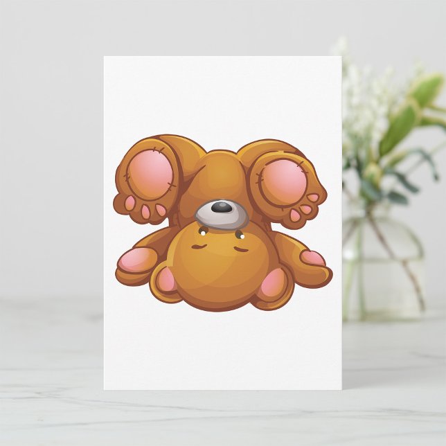 Convites de Urso Teddy de Cabeça para Baixo (Criador carregado)