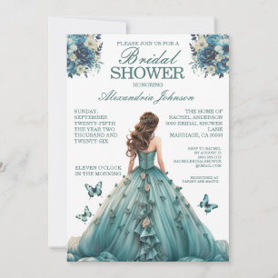 Convites de Vestido Chique para Chá de Noiva em Az