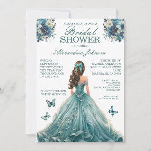 Convites de Vestido Chique para Chá de Noiva em Az