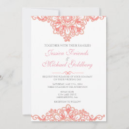 Convites delicados 5x7 do casamento da beira do