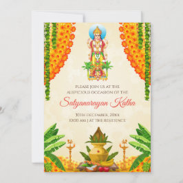 Convites digitais para pooja Satyanarayan