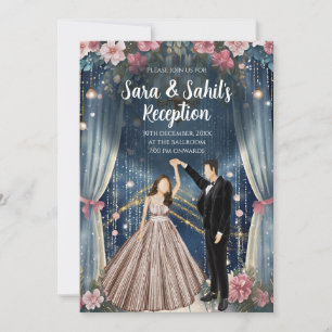 Convites digitais para recepção de casamento india