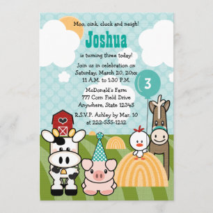 Convites do aniversário da fazenda do partido do