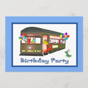 Convites do aniversário do eléctrico de Nova