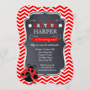 Convites do aniversário do joaninha