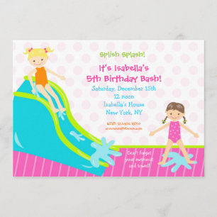 Convites do aniversário do partido da água do