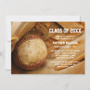 Convites do anúncio da graduação do basebol