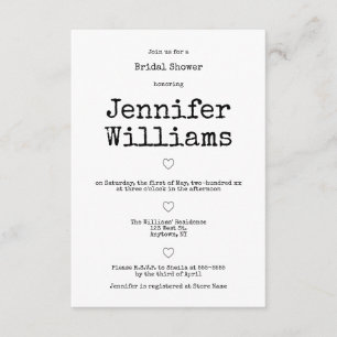 Convites do b&w do casamento da tipografia do