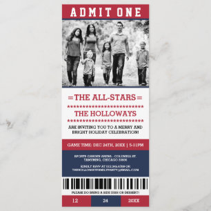 Convites do bilhete da festa natalícia do Natal d