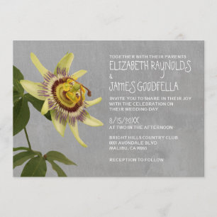 Convites do casamento da flor da paixão