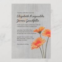 Convites do casamento da margarida do Gerbera do