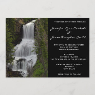 Convites do casamento da natureza da cachoeira de