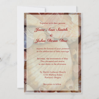 Convites do casamento de praia: Seashell colorido