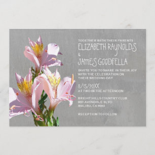 Convites do casamento do Alstroemeria