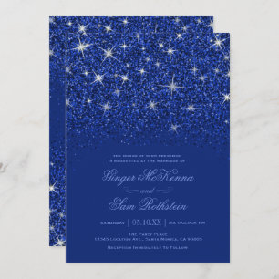 Convites do casamento do brilho da safira