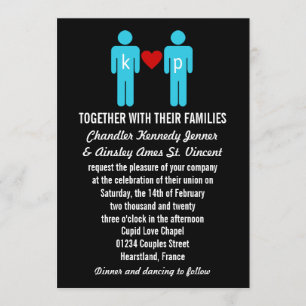 Convites do casamento do casal do amor do