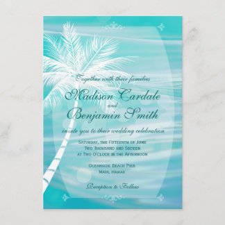 Convites do casamento do destino da praia da