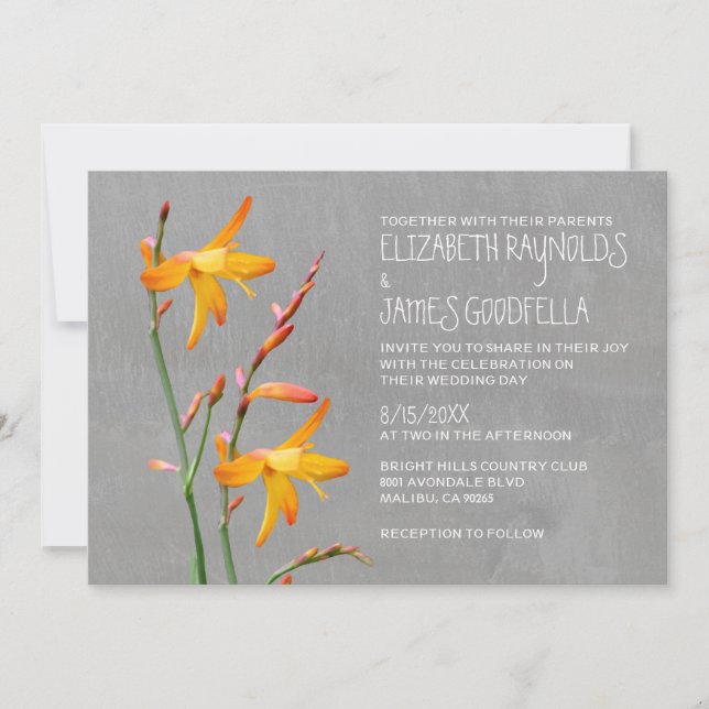 Convites do casamento do Freesia (Frente)