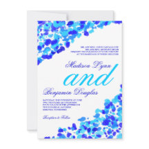 Convites do casamento dos azuis marinhos da