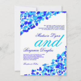Convites do casamento dos azuis marinhos da
