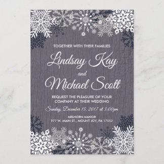 Convites do casamento no inverno