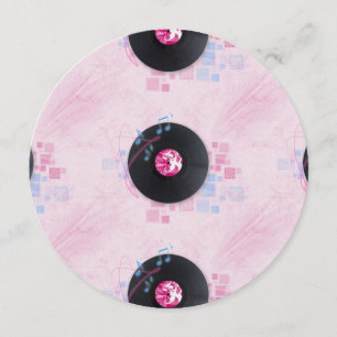 convites do casamento vintage do álbum gravado