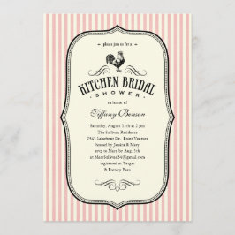 Convites do chá da cozinha do galo do vintage