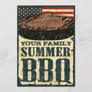 Convites do CHURRASCO da bandeira americana
