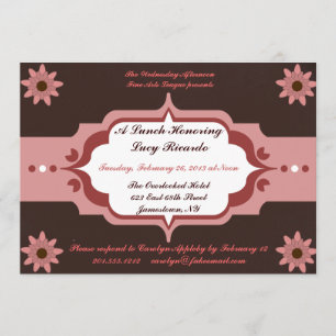 Convites do costume do rosa e do almoço das