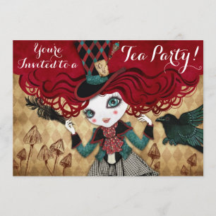 Convites do costume do tea party