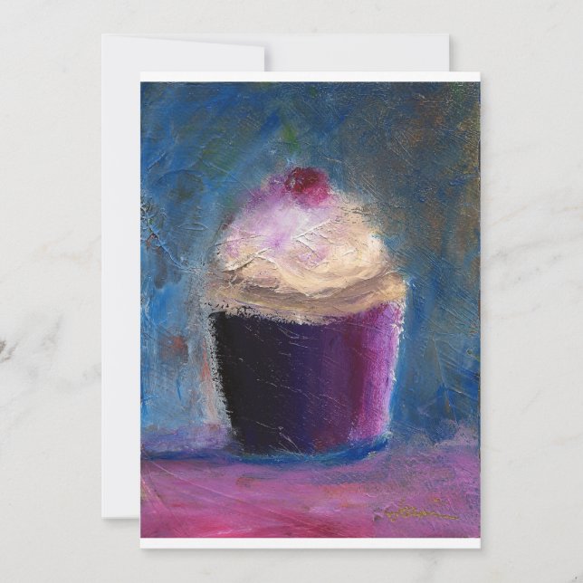 Convites do cupcake (Frente)