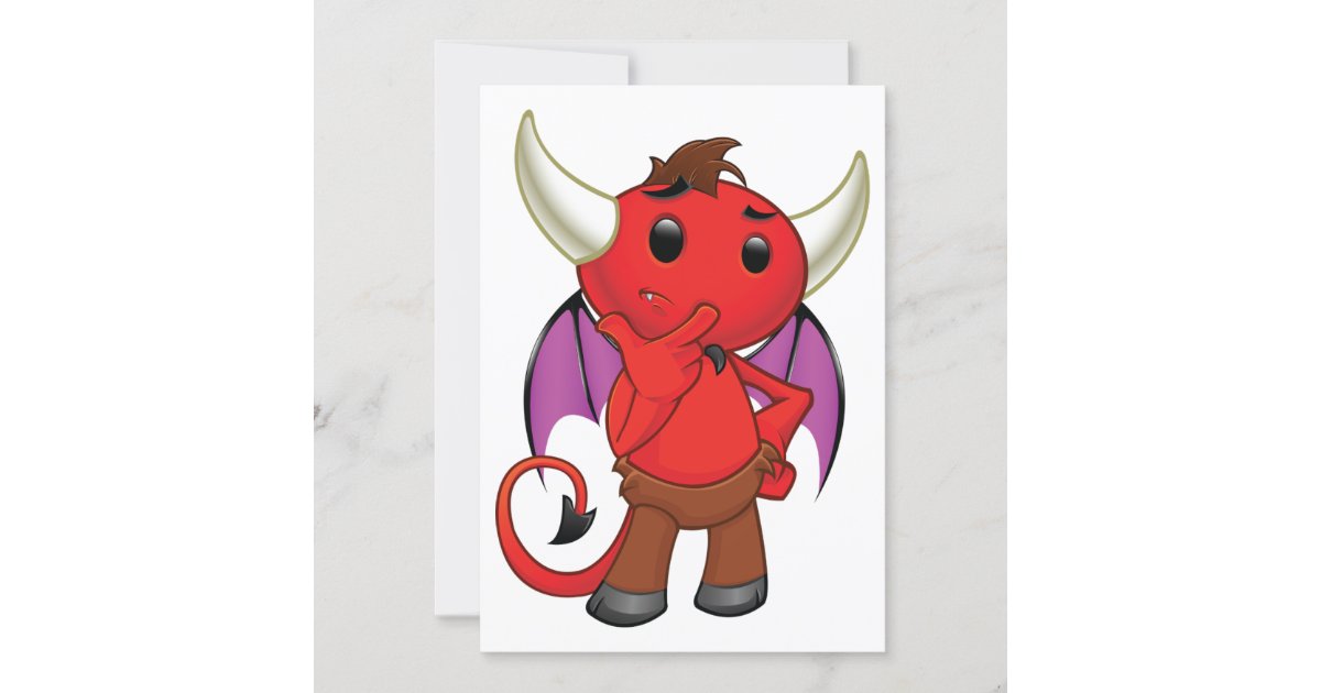 Convites Do Diabo Vermelho Dos Desenhos Animados Zazzle Com Br