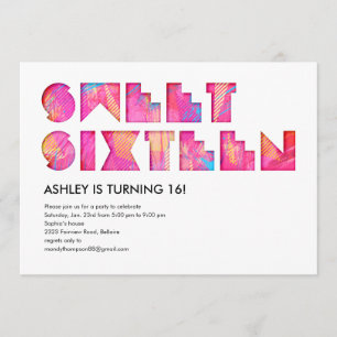 Convites do doce 16 do fulgor elétrico