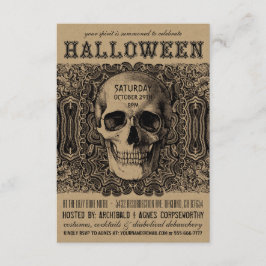 Convites do Halloween - Kraft Steampunk