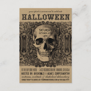 Convites do Halloween - Kraft Steampunk