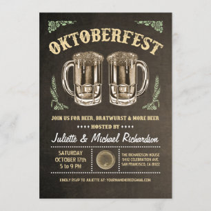 Convites do Oktoberfest Marrom