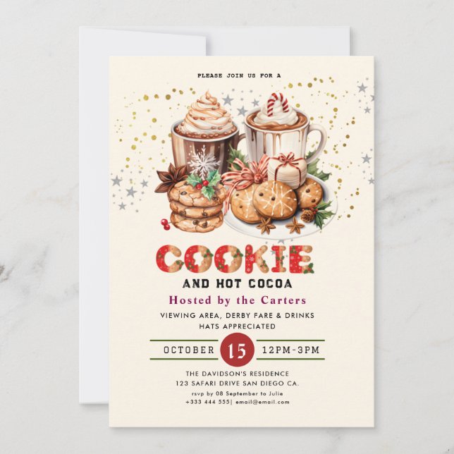 Convites do Partido das Férias de Cacau e Biscoito (Frente)