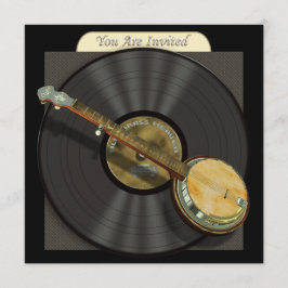 Convites do partido ou do evento do banjo do