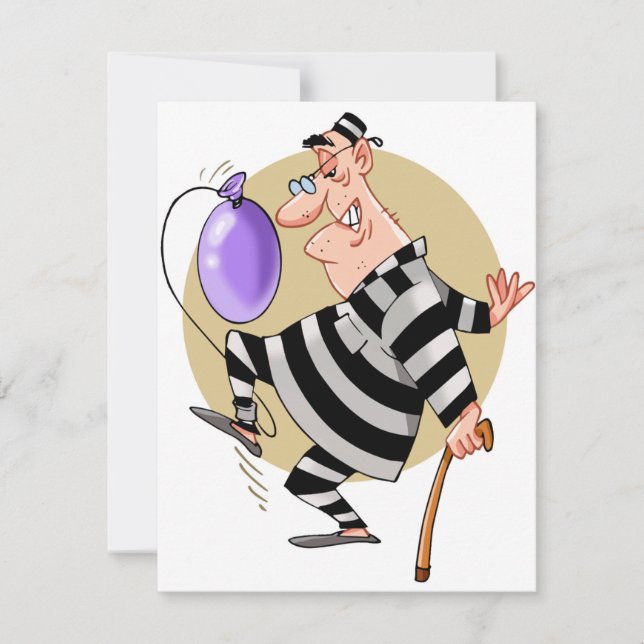 Convites do prisioneiro dos desenhos animados (Frente)