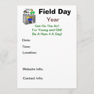 Convites do radioamador do dia de saída -