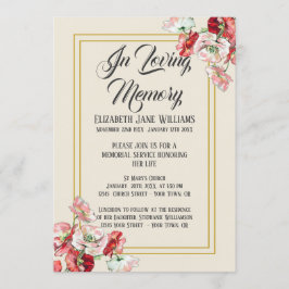 Convites do Serviço Memorial | Poppias aquáticas