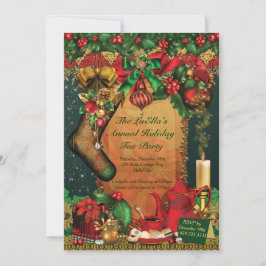 Convites do tea party do Natal do feriado