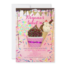 Convites Doce 16 Aniversário Terra dos Doces Chuva