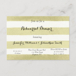 Convites Dourados do jantar de ensaio da listra
