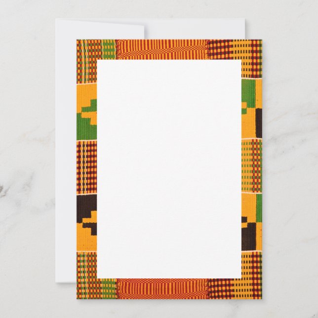 Convites e Anúncios com Impressão Africana (Frente)