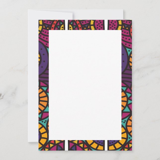 Convites e Anúncios de Impressão Africana (Frente)