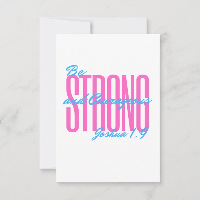 Convites e Anúncios Josué 1:9 (Frente)