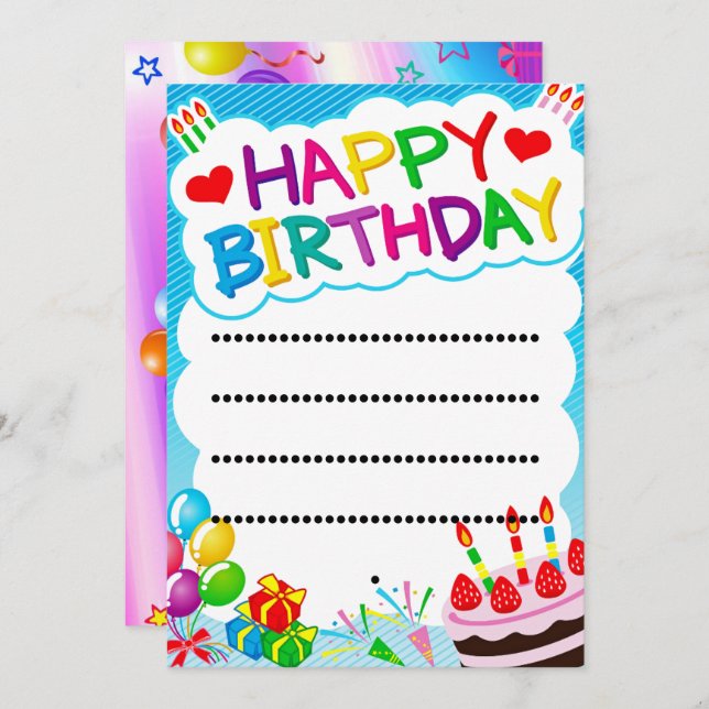 convites e anúncios para todos os seus eventos (Frente/Verso)