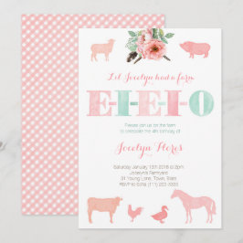 Convites EIEIO, Festa de aniversário MacDonald ant