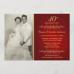Convites Elegantes de Aniversário de Casamento de 